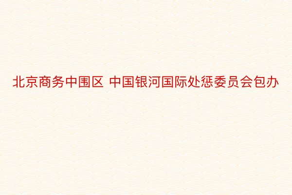 北京商务中围区 中国银河国际处惩委员会包办